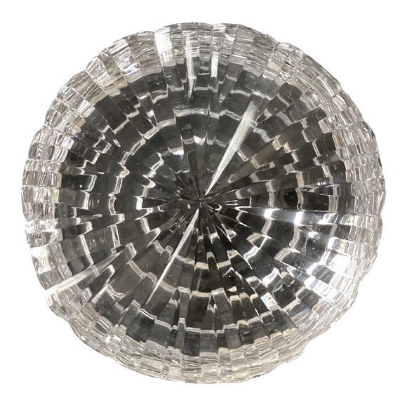 Domed Sculptured And Faceted Clear Lead Crystal Paperweight EUC - Picture 7 of 14